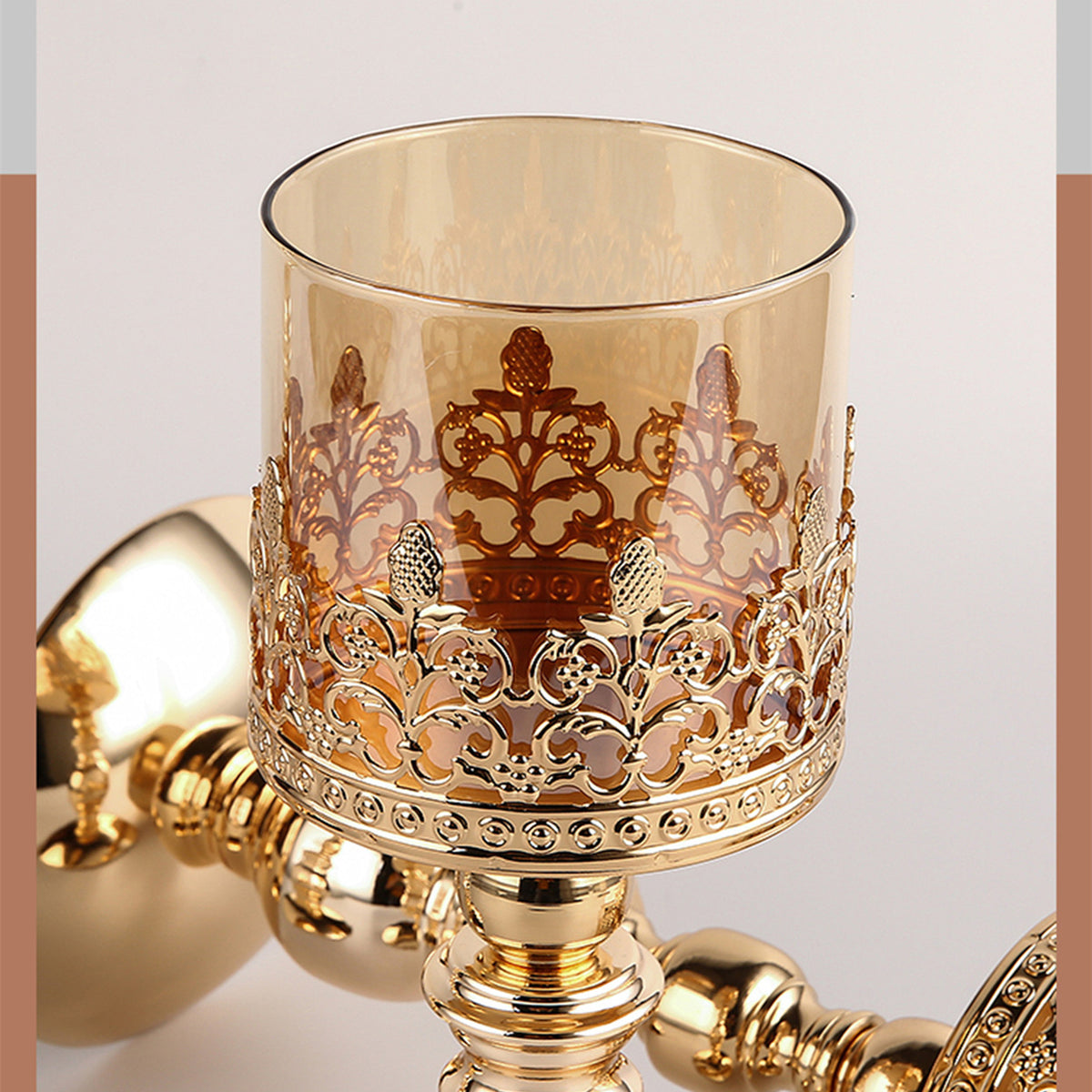 Crystal Candle Holder Creative Decoration Restaurant Metal Glass